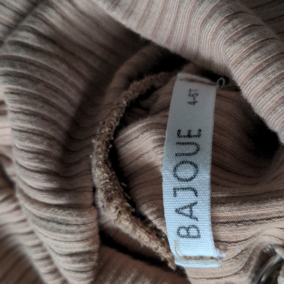 Grow-with-me turtleneck Bajoue ribbed long-sleeved top, stretchy, bamboo, winter - Picture 8 of 13